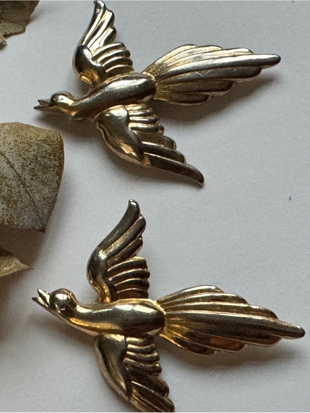Gold Bird brooches